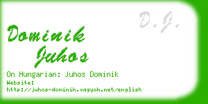 dominik juhos business card